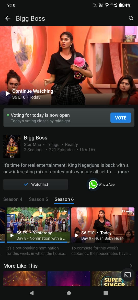 Bigg Boss Hotstar Voting Process